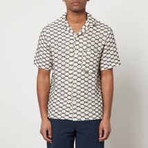 Portuguese Flannel Net Embroidered Cotton-Blend Shirt - XXL