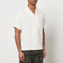 Portuguese Flannel Grain Open-Knit Cotton Shirt - L