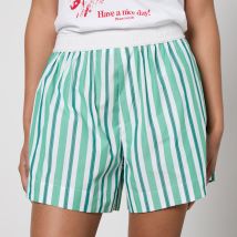 Ganni Striped Organic Cotton Shorts - EU 36/UK 8