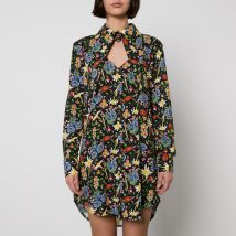 Vivienne Westwood Heart Floral-Print Cotton-Poplin Shirt Dress - UK 6