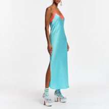 Essentiel Antwerp Feist Lace-Trimmed Satin Dress - UK 10