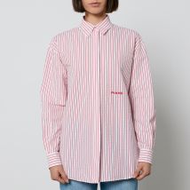 Pinko Bridport 1 Rigato Striped Seersucker Shirt - M