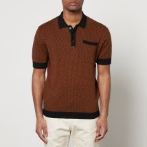Percival Casa Martini Cotton-Jacquard Polo Shirt - M