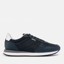 BOSS Men's Kai Canvas and Faux Leather Runner Trainers - UK 7