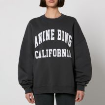 Anine Bing Miles Logo Organic Cotton-Jersey Sweatshirt - XS