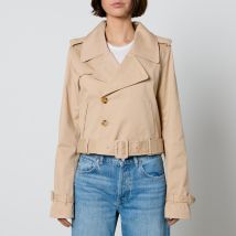 Good American Chino Gaberdine Cropped Trench Jacket - 2XL/3XL