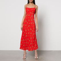 Kitri Velma Floral-Print Lenzing™ EcoVero™ Viscose-Blend Midi Dress - UK 10