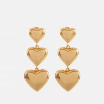 Astrid & Miyu Heart 18K Gold-Plated Sterling Silver Drop Earrings