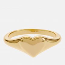Astrid & Miyu Heart 18K Gold-Plated Sterling Silver Signet Ring