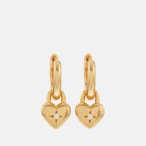 Astrid & Miyu Heart 18K Gold-Plated Sterling Silver Huggie Earrings