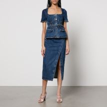 Self-Portrait Denim Midi Dress - US 2/UK 6