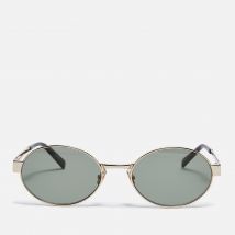 Saint Laurent Vintage Metal Oval-Frame Sunglasses