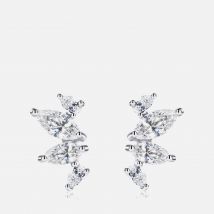 Carat London Kira White Gold Plated Sterling Silver Stud Earrings