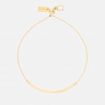 Coach Gold-Plated Cubic Zirconia Slider Bracelet