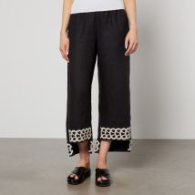 By Malene Birger Mirabellos Embroidered Linen Trousers - DK 40/UK 12