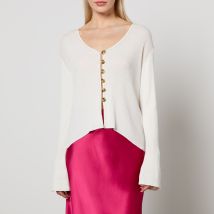 By Malene Birger Cirella Cotton-Bend Ribbed-Knit Top - L