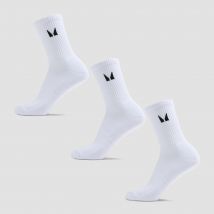MP Unisex Crew Socks (3 Pack) - White - UK 2-5