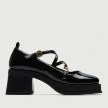 Walk London Women's Lily Patent Mary Jane Heels