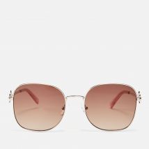 Le Specs Metamorphosis Silver-Tone Metal-Frame Sunglasses