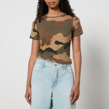 Good American Slim Fitted Cotton-Jersey T-Shirt - S