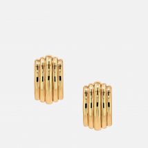 Anine Bing Chunky Ribbed 14K Gold-Plated Earrings
