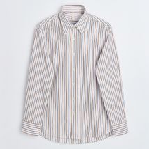 Sunflower Base Striped Cotton-Poplin Shirt - M