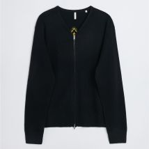 Sunflower Movie Intarsia-Knit Cardigan - L