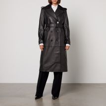 Max Mara Studio Magiaro Nappa Leather Trench Coat - 10