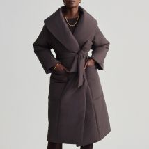 Varley Ana Cotton-Blend Shell Long Puffer Coat