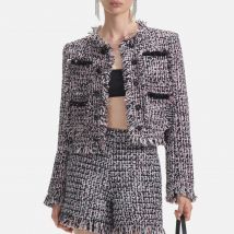 Self-Portrait Fringed Bouclé Blazer Jacket - UK 8