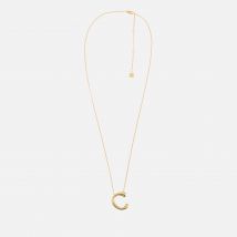 Astrid & Miyu Initial Bold 18K Gold-Plated Necklace
