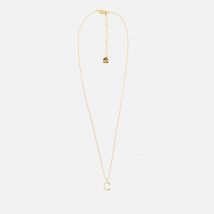 Astrid & Miyu Initial Pavé 18K Gold-Plated Necklace