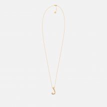 Astrid & Miyu Initial Bold 18K Gold-Plated Necklace