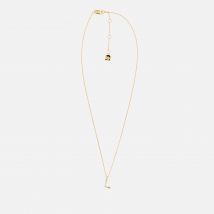 Astrid & Miyu Initial Pavé 18K Gold-Plated Necklace