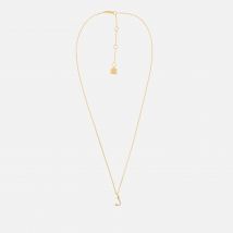 Astrid & Miyu Initial Pavé 18K Gold-Plated Necklace