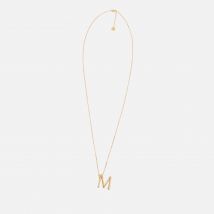 Astrid & Miyu Initial Pavé 18K Gold-Plated Necklace