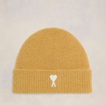 AMI Off White Adc Ribbed Alpaca-Blend Knit Beanie