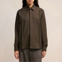 AMI Pintuck Wool Shirt - XS