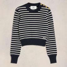 AMI Sailor Jacquard Knit Wool Jumper - S