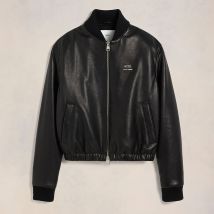 AMI Padded Leather Biker Jacket - M