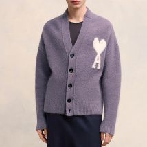 AMI Off White De Coeur Alpaca-Blend Cardigan - XL
