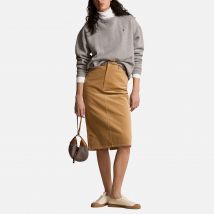 Polo Ralph Lauren Midi Cotton-Corduroy Pencil Skirt - UK 14