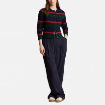 Polo Ralph Lauren Striped Wool-Blend Cable-Knit Cardigan - XS