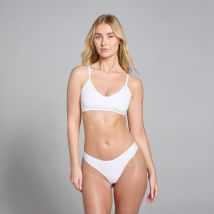 String discret taille mi-haute MP pour femmes (lot de 3) – Blanc - S