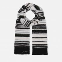 Ganni Striped Soft Wool Scarf