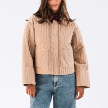 Lollys Laundry Ananda Quilted Cotton-Velour Jacket - S