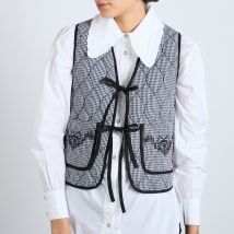 Damson Madder Arte Quilted Cotton Gilet - UK 16