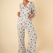 it's 9pm Frenchie Star-Print Pyjama Set - 14