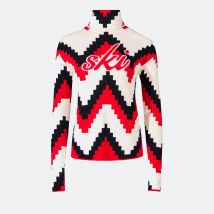 Perfect Moment Chevron-Jacquard Merino Wool Jumper - XS