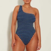 Hunza G Nancy Stretch-Seersucker Swimsuit